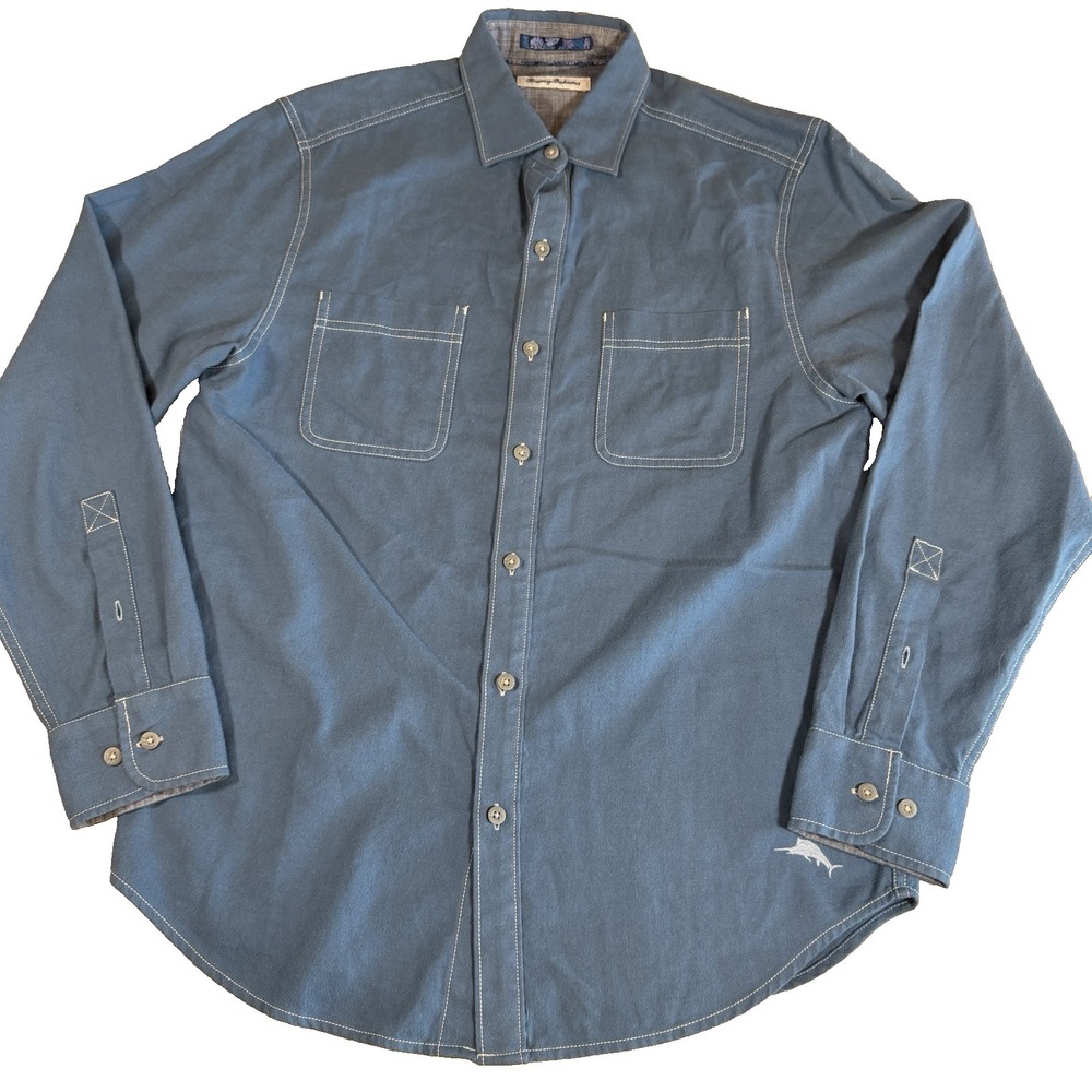 Tommy Bahama Cotton Tencel Blend Mens S Long Sleeve Button Down Shirt